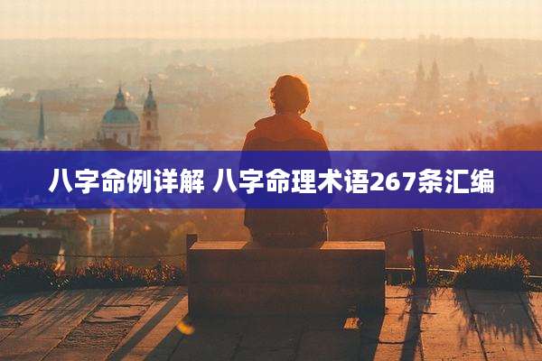 八字命例详解 八字命理术语267条汇编