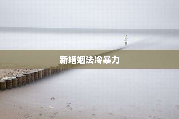 新婚姻法冷暴力