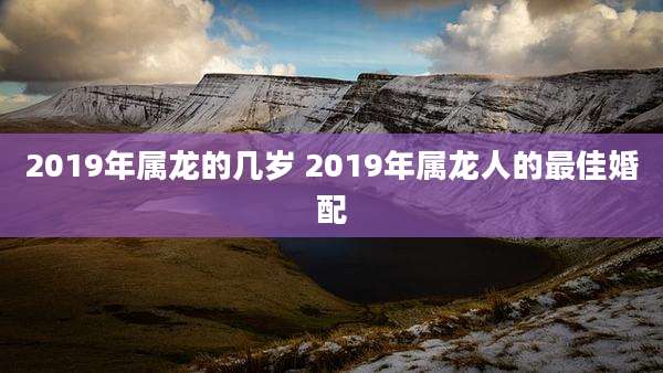 2019年属龙的几岁 2019年属龙人的最佳婚配