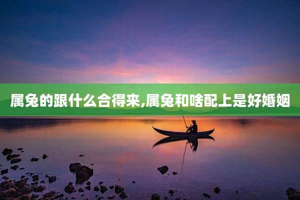 属兔的跟什么合得来,属兔和啥配上是好婚姻
