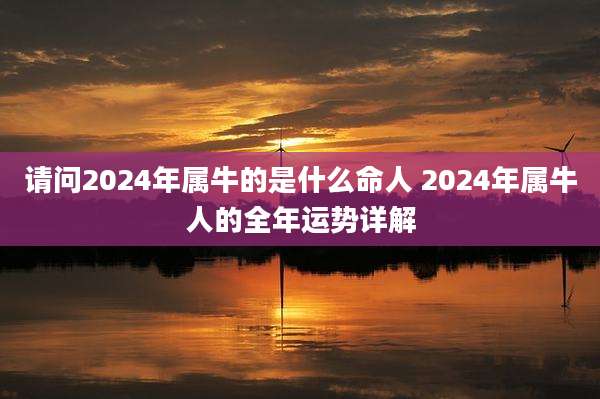 请问2024年属牛的是什么命人 2024年属牛人的全年运势详解