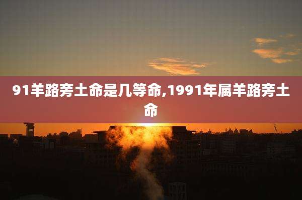 91羊路旁土命是几等命,1991年属羊路旁土命