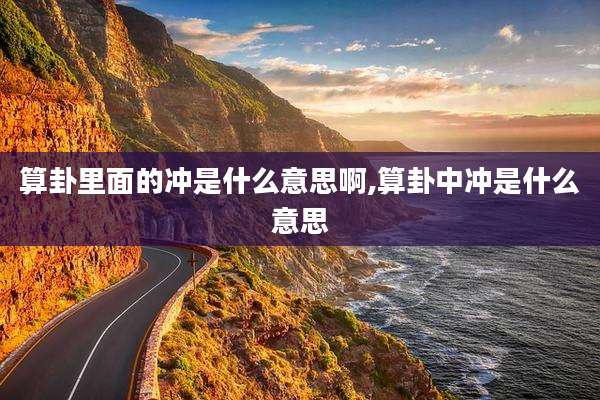 算卦里面的冲是什么意思啊,算卦中冲是什么意思