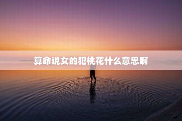 算命说女的犯桃花什么意思啊