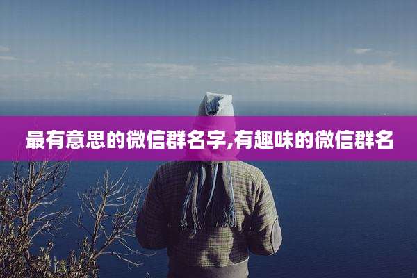 最有意思的微信群名字,有趣味的微信群名