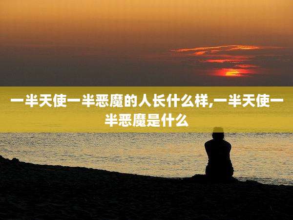 一半天使一半恶魔的人长什么样,一半天使一半恶魔是什么