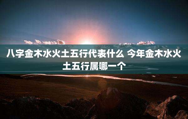 八字金木水火土五行代表什么 今年金木水火土五行属哪一个