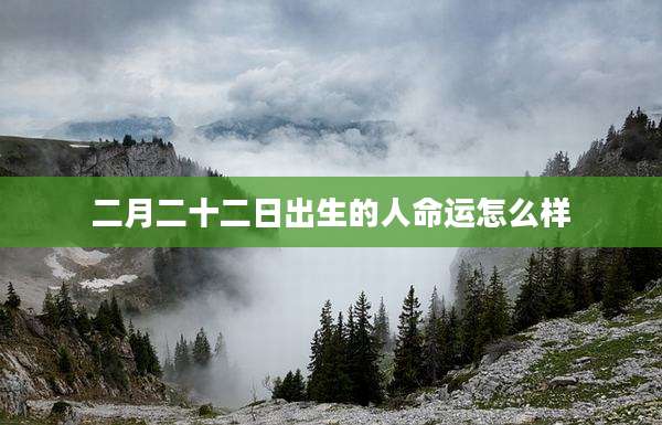 二月二十二日出生的人命运怎么样