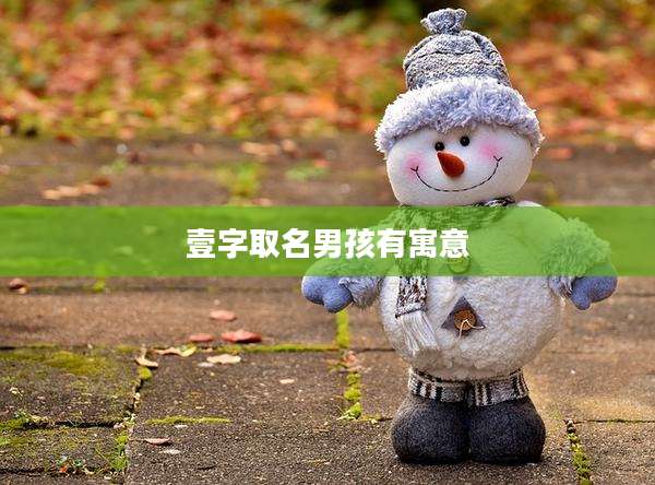 壹字取名男孩有寓意