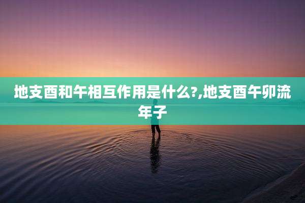 地支酉和午相互作用是什么?,地支酉午卯流年子