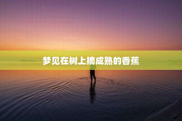 梦见在树上摘成熟的香蕉