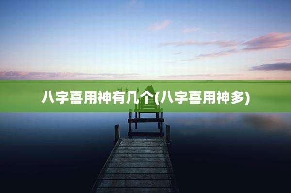 八字喜用神有几个(八字喜用神多)