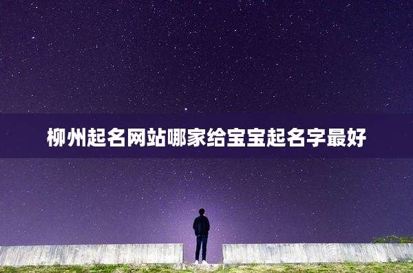 柳州起名网站哪家给宝宝起名字最好