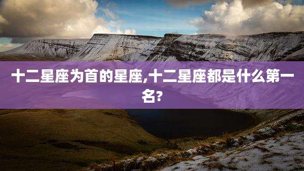 十二星座为首的星座,十二星座都是什么第一名?