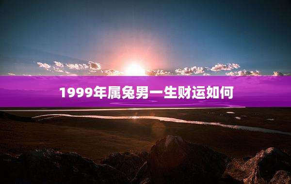 1999年属兔男一生财运如何