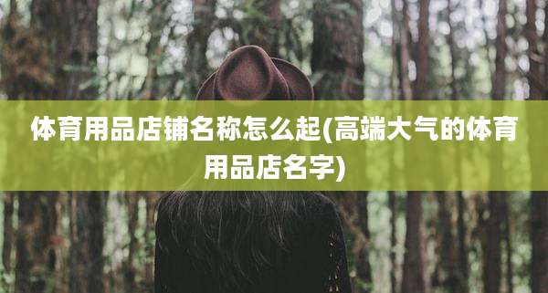 体育用品店铺名称怎么起(高端大气的体育用品店名字)
