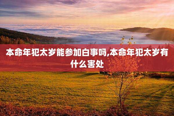 本命年犯太岁能参加白事吗,本命年犯太岁有什么害处