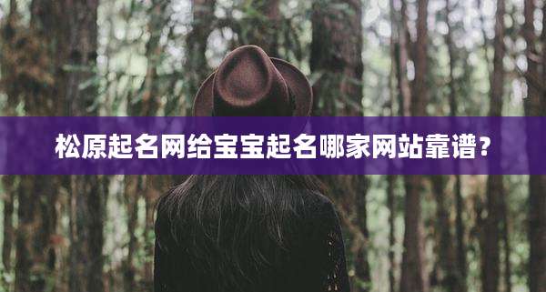 松原起名网给宝宝起名哪家网站靠谱？