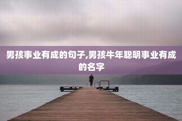 男孩事业有成的句子,男孩牛年聪明事业有成的名字