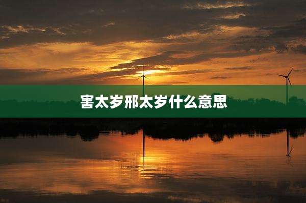 害太岁邢太岁什么意思