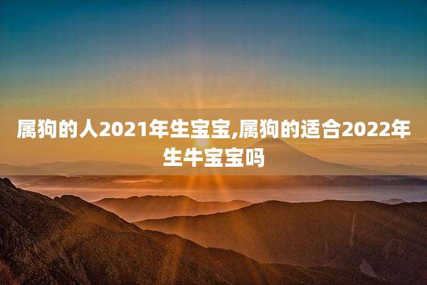 属狗的人2021年生宝宝,属狗的适合2022年生牛宝宝吗