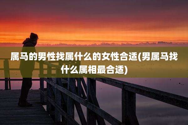 属马的男性找属什么的女性合适(男属马找什么属相最合适)