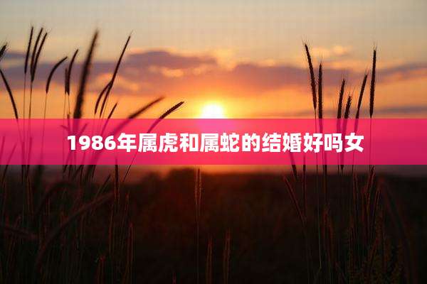 1986年属虎和属蛇的结婚好吗女