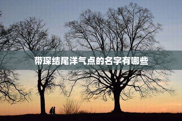 带琛结尾洋气点的名字有哪些