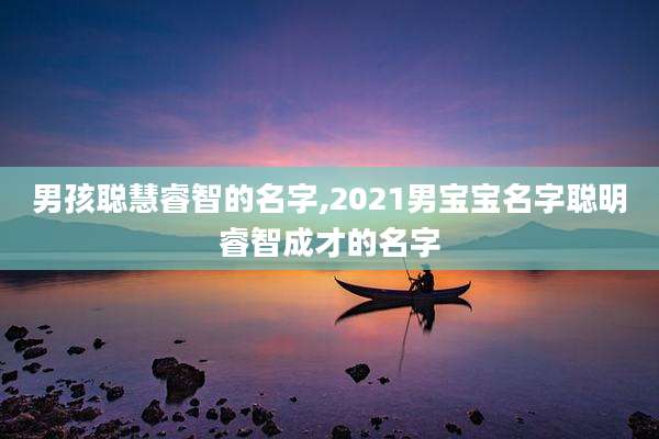 男孩聪慧睿智的名字,2021男宝宝名字聪明睿智成才的名字