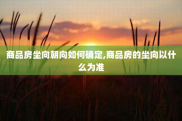 商品房坐向朝向如何确定,商品房的坐向以什么为准