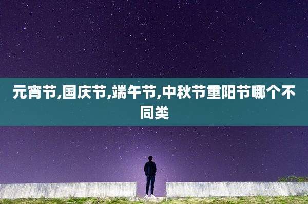 元宵节,国庆节,端午节,中秋节重阳节哪个不同类