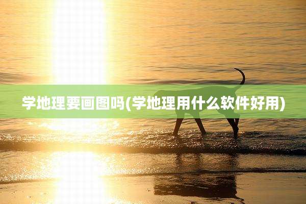 学地理要画图吗(学地理用什么软件好用)