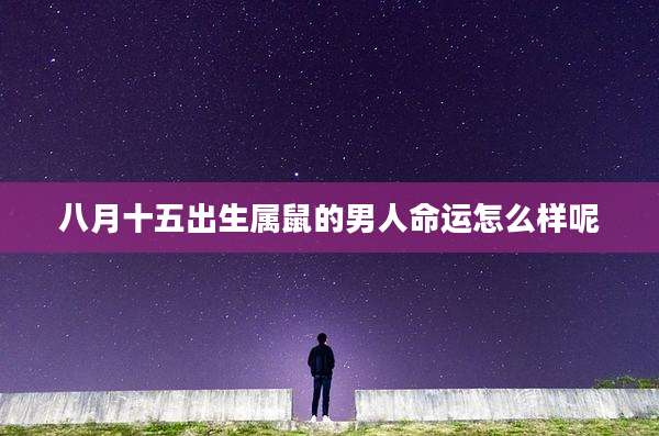 八月十五出生属鼠的男人命运怎么样呢