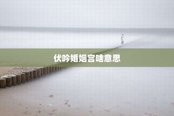 伏吟婚姻宫啥意思