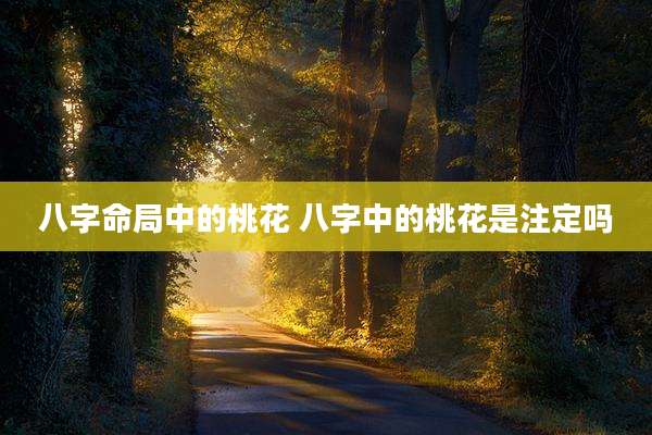八字命局中的桃花 八字中的桃花是注定吗