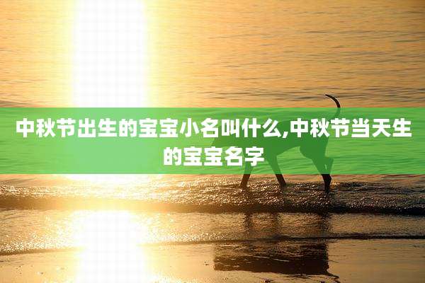 中秋节出生的宝宝小名叫什么,中秋节当天生的宝宝名字