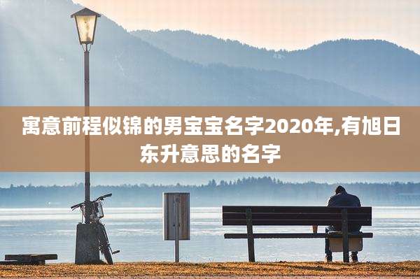 寓意前程似锦的男宝宝名字2020年,有旭日东升意思的名字