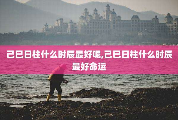 己巳日柱什么时辰最好呢,己巳日柱什么时辰最好命运