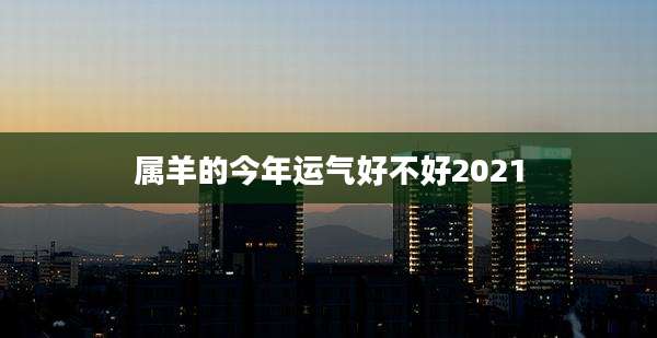 属羊的今年运气好不好2021
