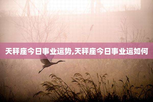 天秤座今日事业运势,天秤座今日事业运如何
