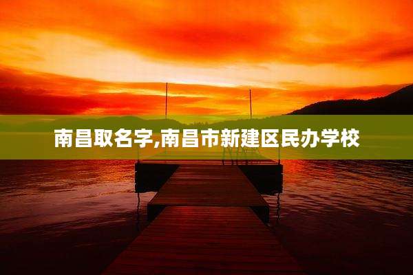 南昌取名字,南昌市新建区民办学校