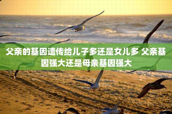 父亲的基因遗传给儿子多还是女儿多 父亲基因强大还是母亲基因强大