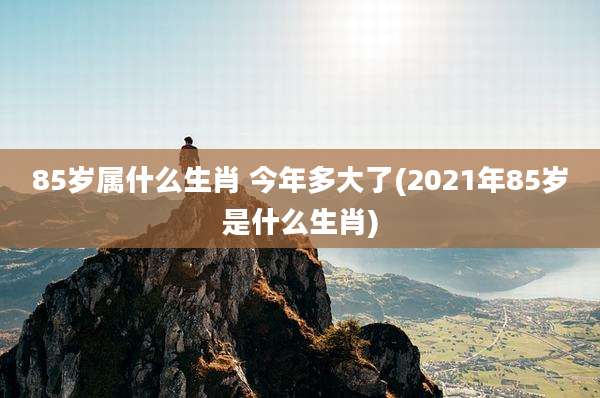 85岁属什么生肖 今年多大了(2021年85岁是什么生肖)