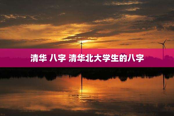 清华 八字 清华北大学生的八字