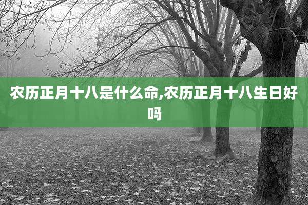 农历正月十八是什么命,农历正月十八生日好吗