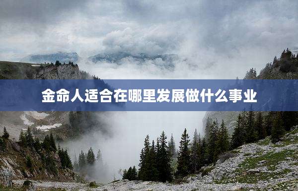 金命人适合在哪里发展做什么事业