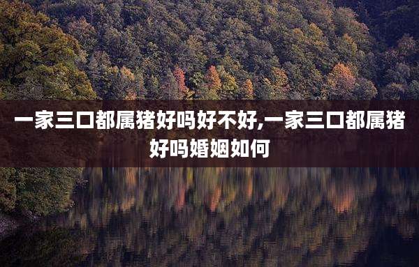 一家三口都属猪好吗好不好,一家三口都属猪好吗婚姻如何
