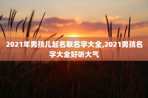 2021年男孩儿起名取名字大全,2021男孩名字大全好听大气