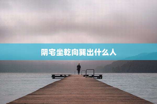 阴宅坐乾向巽出什么人