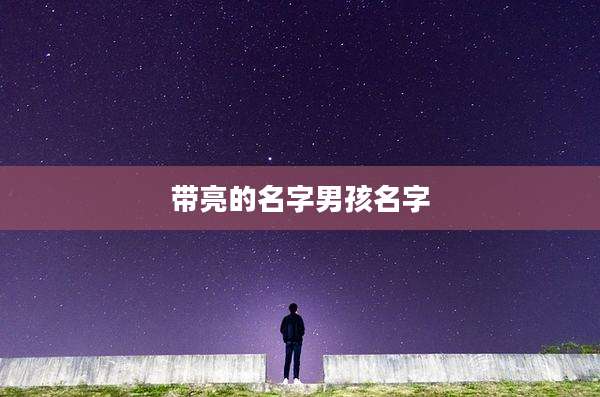 带亮的名字男孩名字